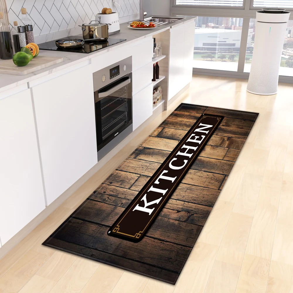 Commercial Kitchen Zones - Vintage Kitchen Theme Runner Rug Non-Slip