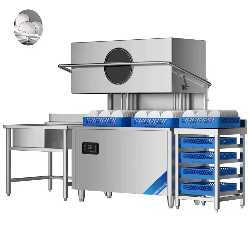 Commercial Kitchen Dishwasher - Custom Fast Cycle Commercial Hood Dishwasher,