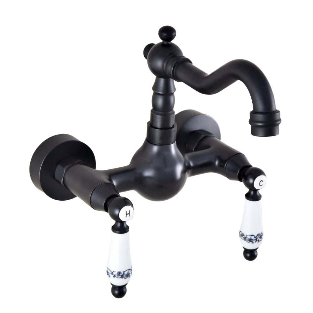 Commercial Kitchen Mixer Tap - Black Oil Rubbed Bronze Wall Mounted