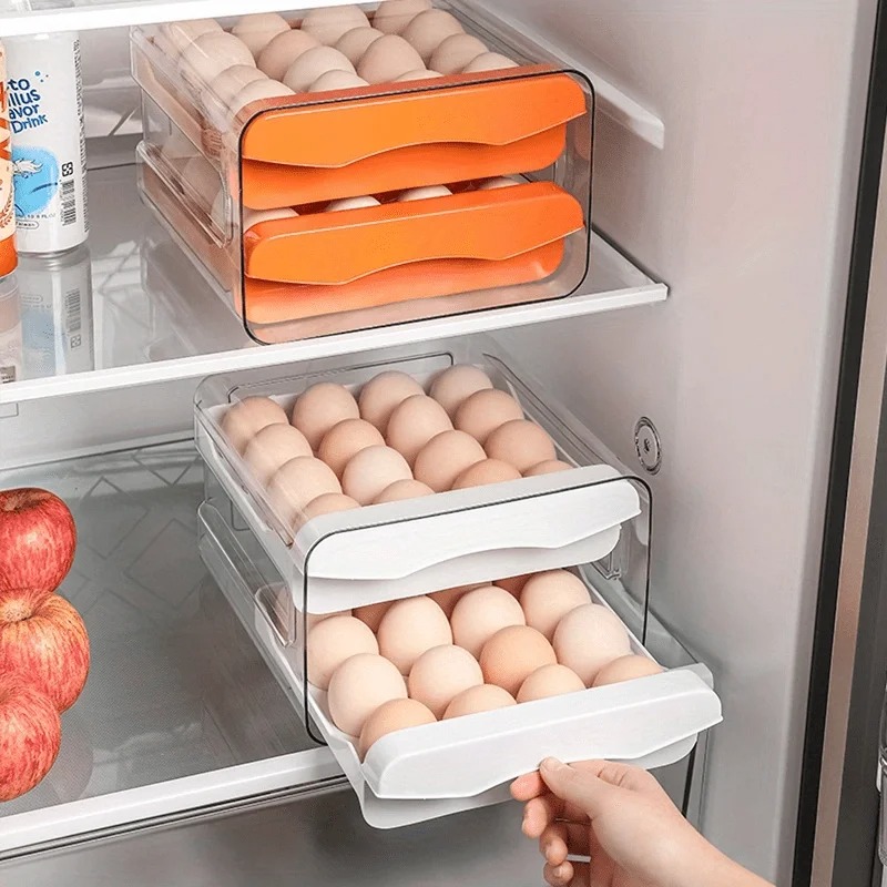 1pc Kitchen Egg Storage Box Re - Commercial Kitchen Fridge ulasan dan harga
