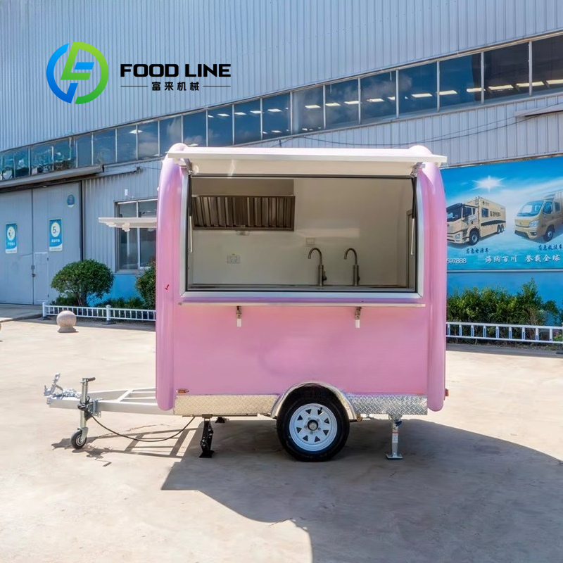Customized Vintage Pink Mini F - Commercial Kitchen Trailer ulasan dan harga