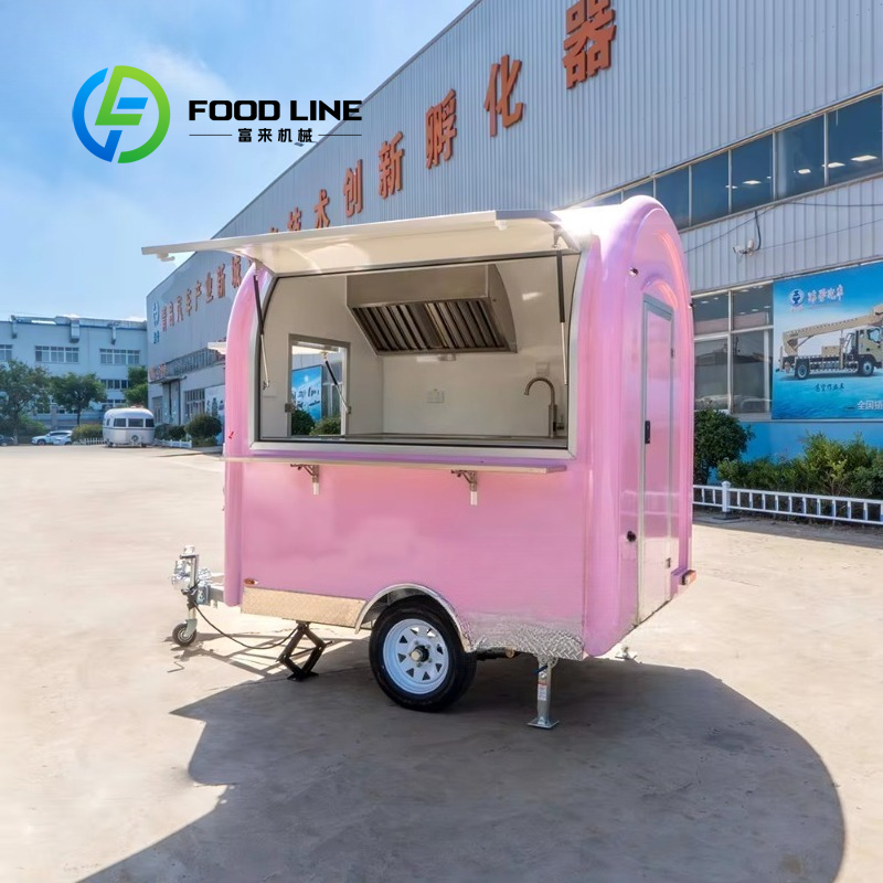 Customized Vintage Pink Mini F - Commercial Kitchen Trailer ulasan dan harga
