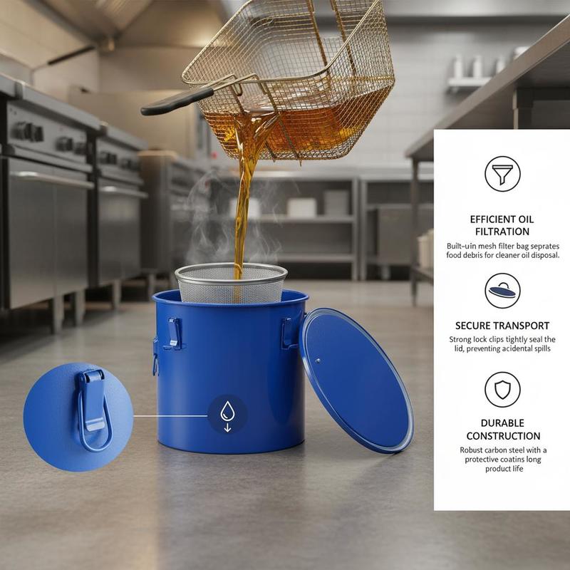 Carbon Steel Oil Disposal Cont - Commercial Kitchen Oil Disposal ulasan dan harga