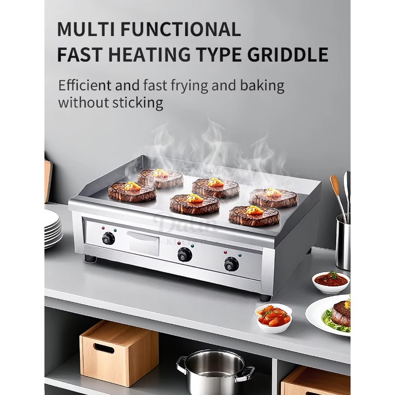 16mm Commercial Restaurant Kit - Electric Griddle Flat Top ulasan dan harga