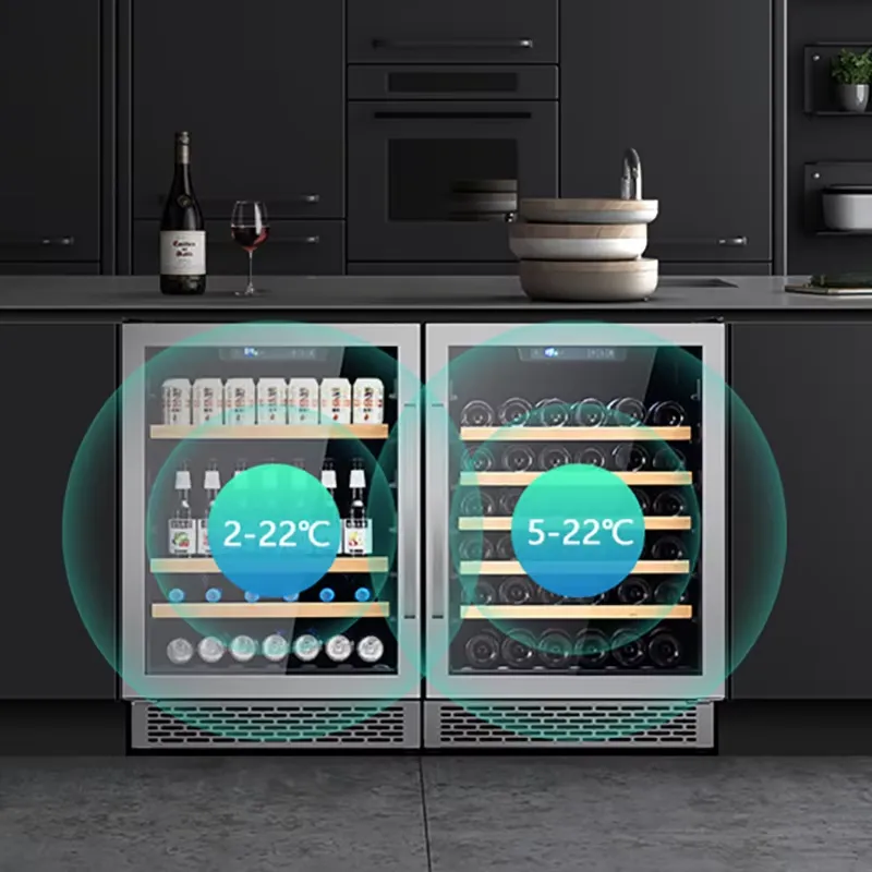 48 Bottle Wine Fridge Dual Gla - Commercial Kitchen Zones ulasan dan harga