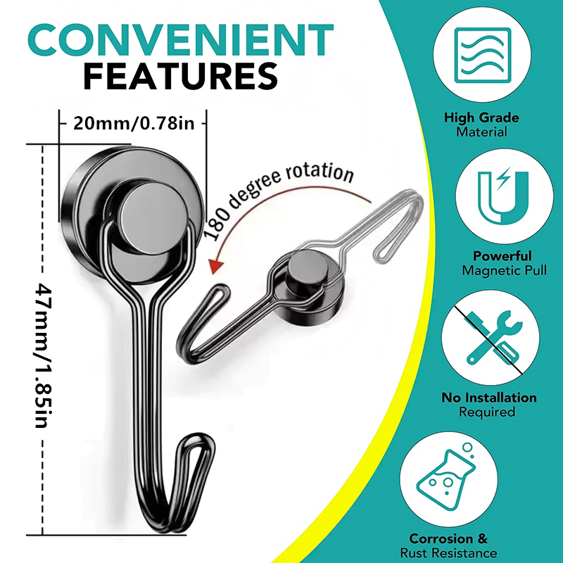 20mm Black Silver No-drill Mag - Commercial Kitchen Fridge ulasan dan harga