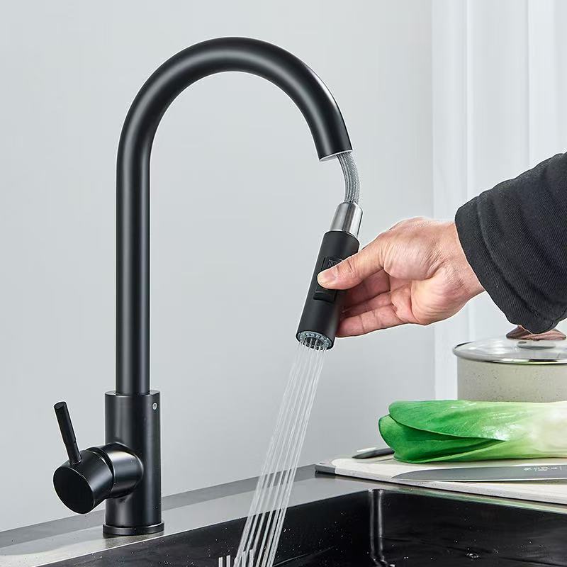 Black Silver Kitchen Faucet, D - Commercial Kitchen Mixer Tap ulasan dan harga