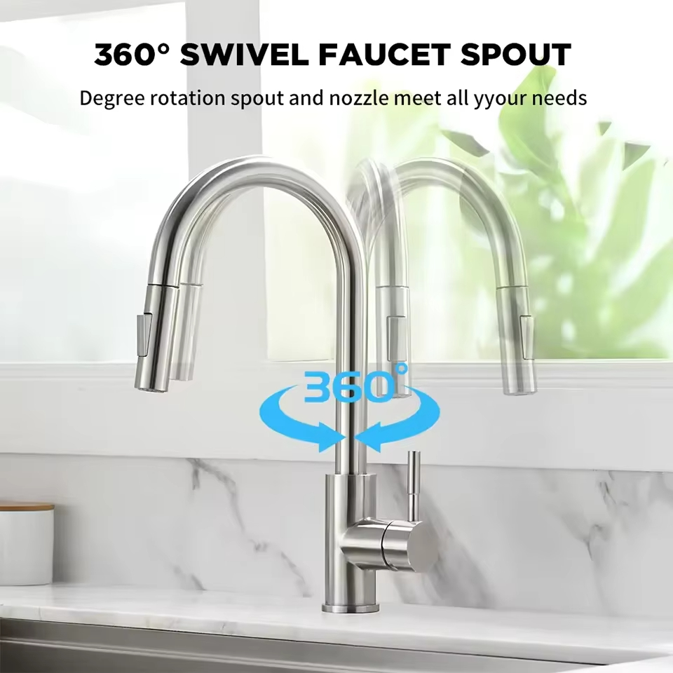 Black Silver Kitchen Faucet, D - Commercial Kitchen Mixer Tap ulasan dan harga