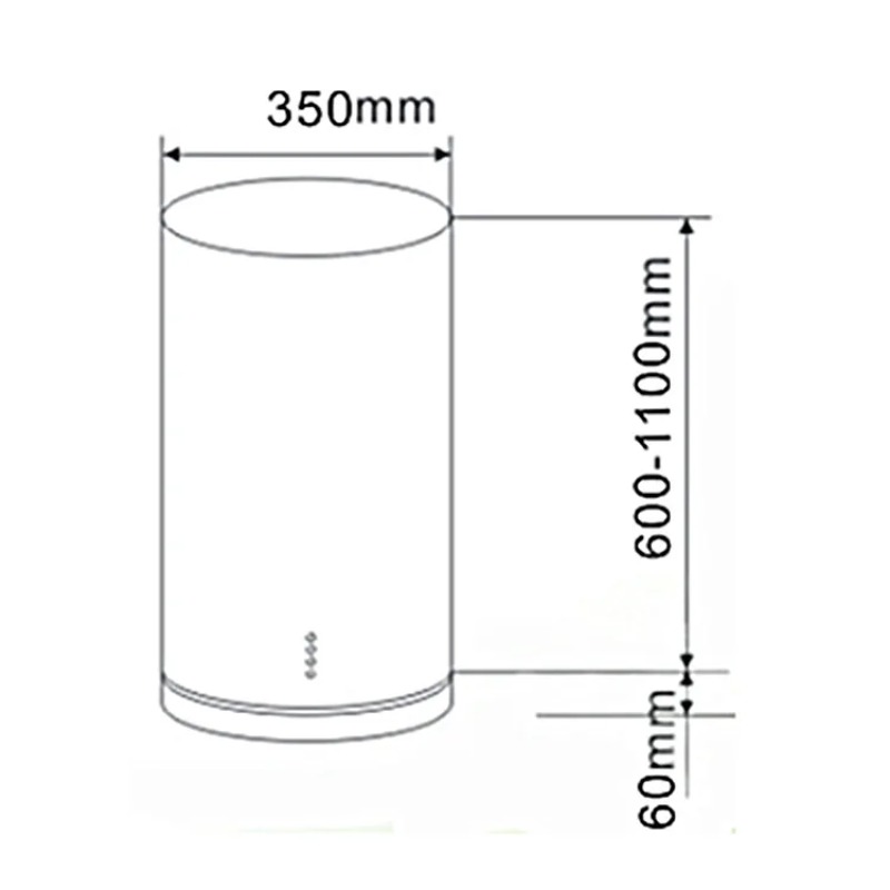 New Design Island Cylindrical  - Commercial Kitchen Vent ulasan dan harga