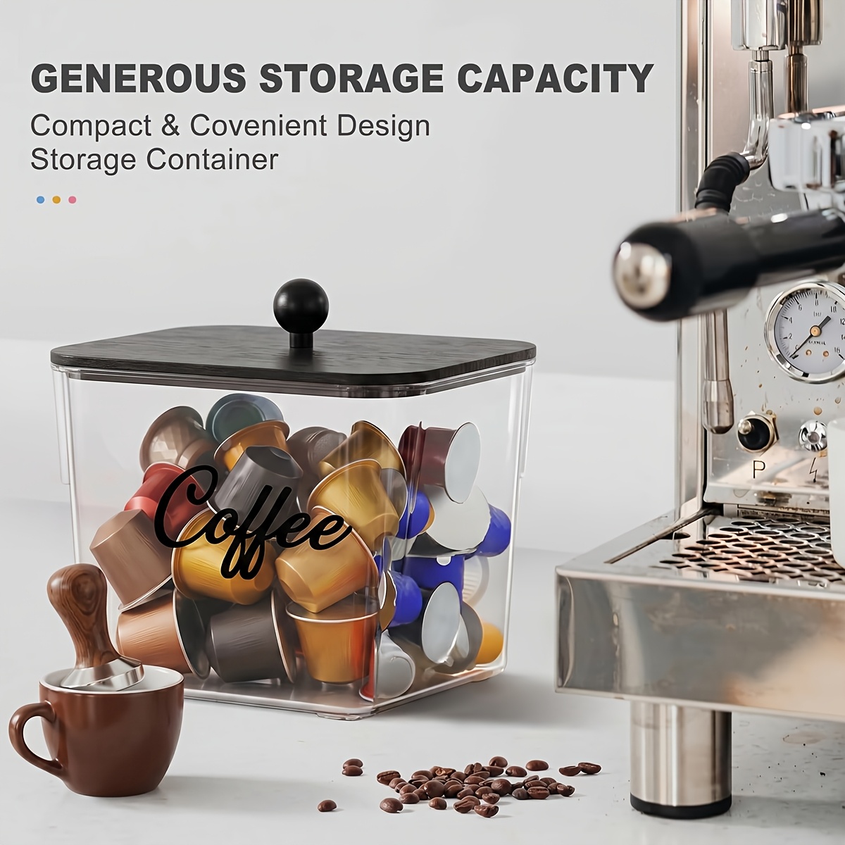 Coffee Pod Holder with Lids Pl - Commercial Kitchen Organiser ulasan dan harga