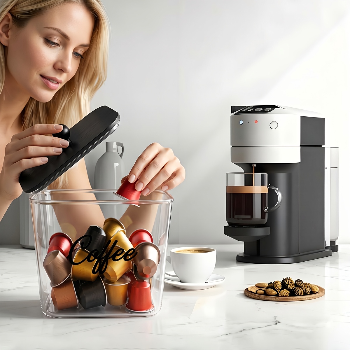 Coffee Pod Holder with Lids Pl - Commercial Kitchen Organiser ulasan dan harga