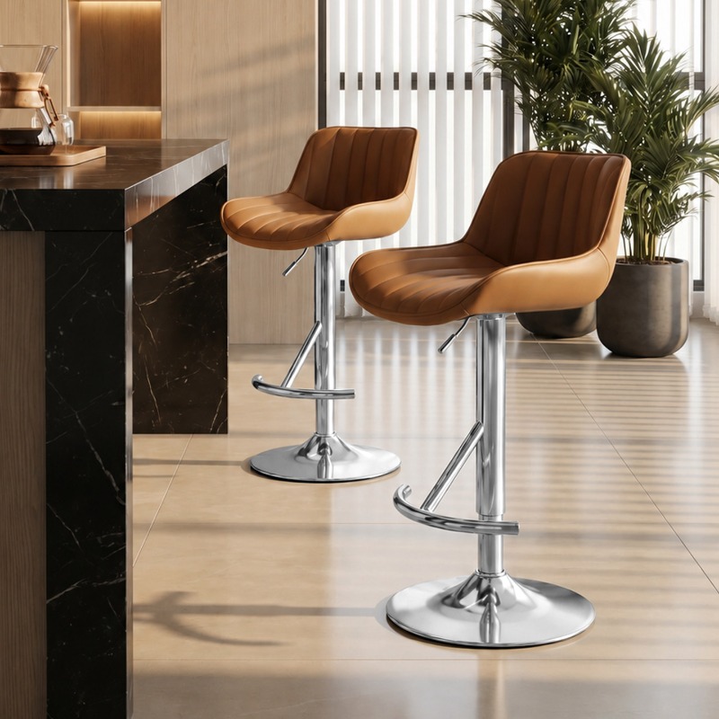 Wooden Elegant High Bar Chair  - Commercial Kitchen Interior Design ulasan dan harga