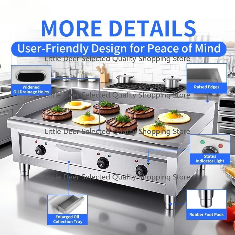 16mm Commercial Restaurant Kit - Electric Griddle Flat Top ulasan dan harga