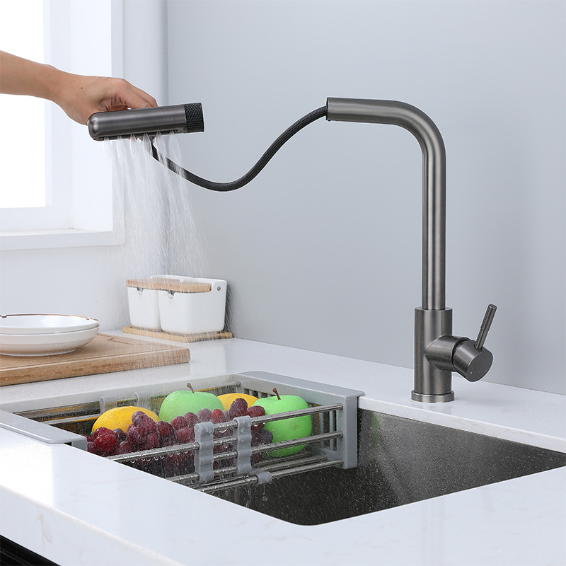 6 Mode Gray Kitchen Faucets Pu - Commercial Kitchen Mixer Tap ulasan dan harga