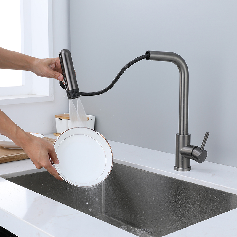 6 Mode Gray Kitchen Faucets Pu - Commercial Kitchen Mixer Tap ulasan dan harga