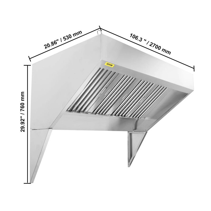 4/5/6/7/8/9FT Commercial Exhau - Commercial Kitchen Vent ulasan dan harga