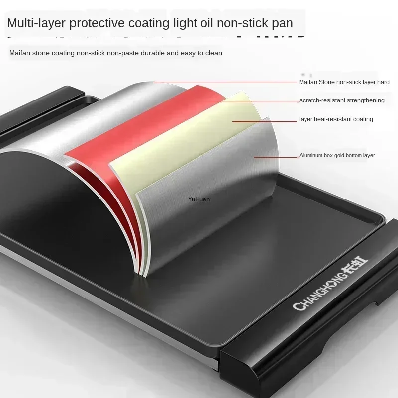 Home grill smokeless large ele - Electric Griddle Flat Top ulasan dan harga