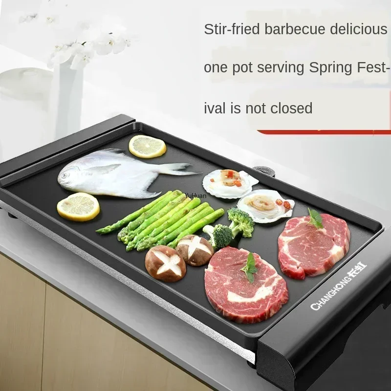 Home grill smokeless large ele - Electric Griddle Flat Top ulasan dan harga