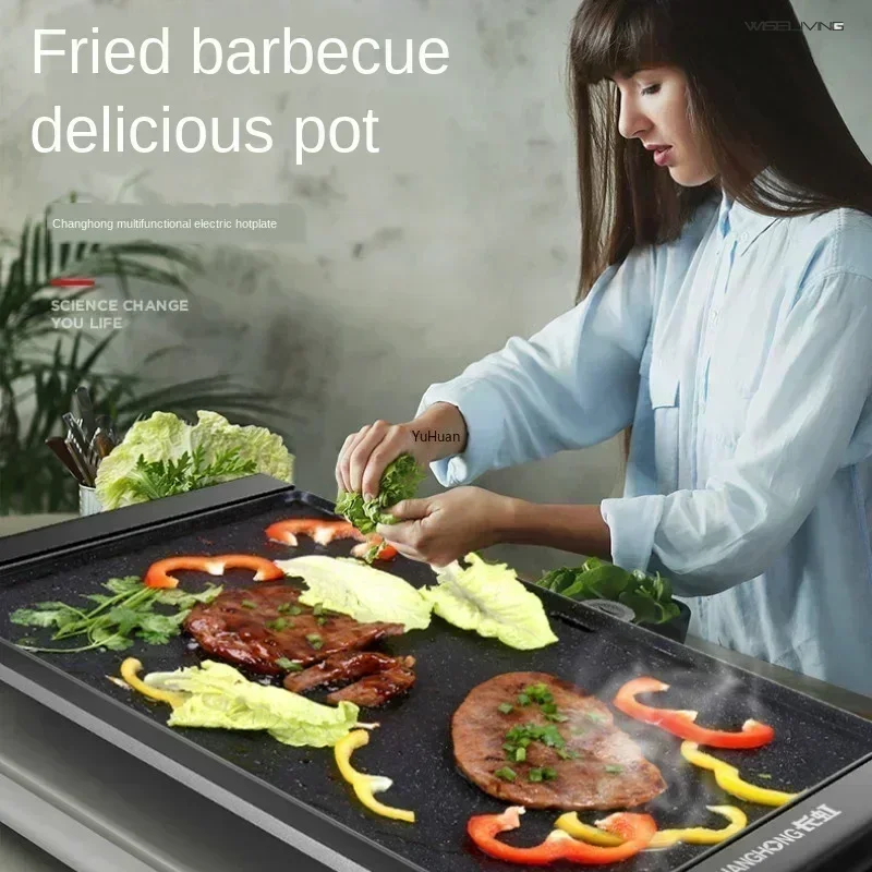 Home grill smokeless large ele - Electric Griddle Flat Top ulasan dan harga