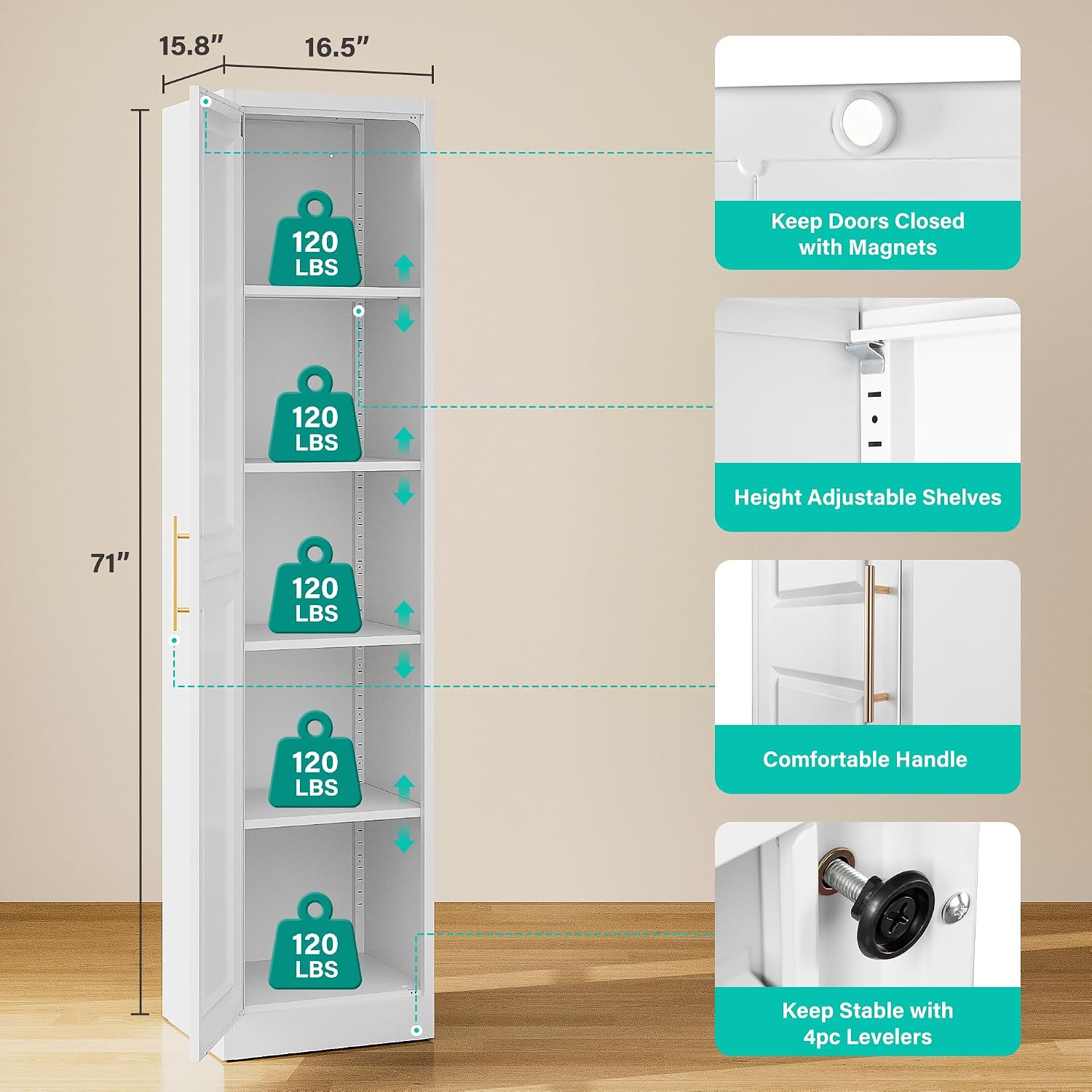 Tall Narrow Storage Cabinet Wi - Commercial Kitchen Organiser ulasan dan harga