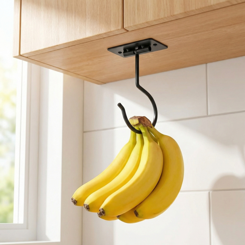 Black Metal Self-Adhesive Bana - Commercial Kitchen Organiser ulasan dan harga